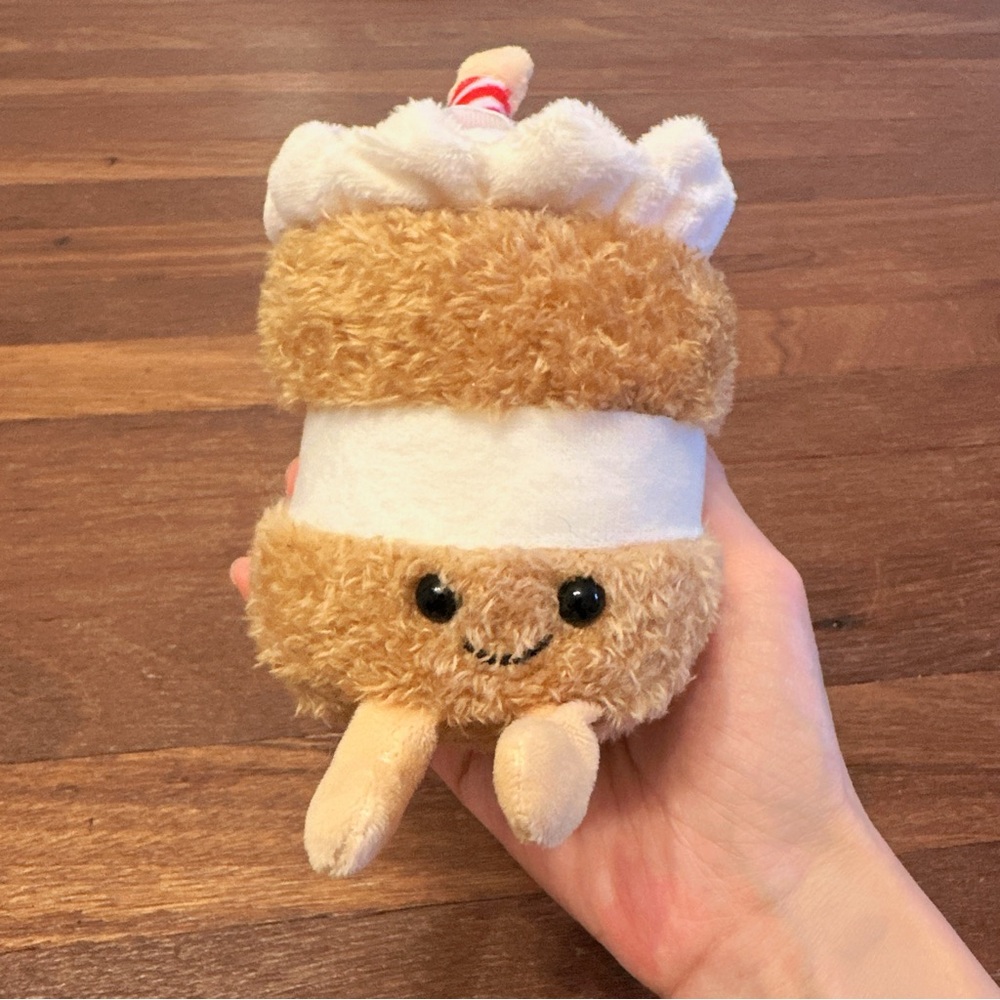 Strawberry Cake Plush Keychain Kawaii Dessert Bag Charm Cute Gift New